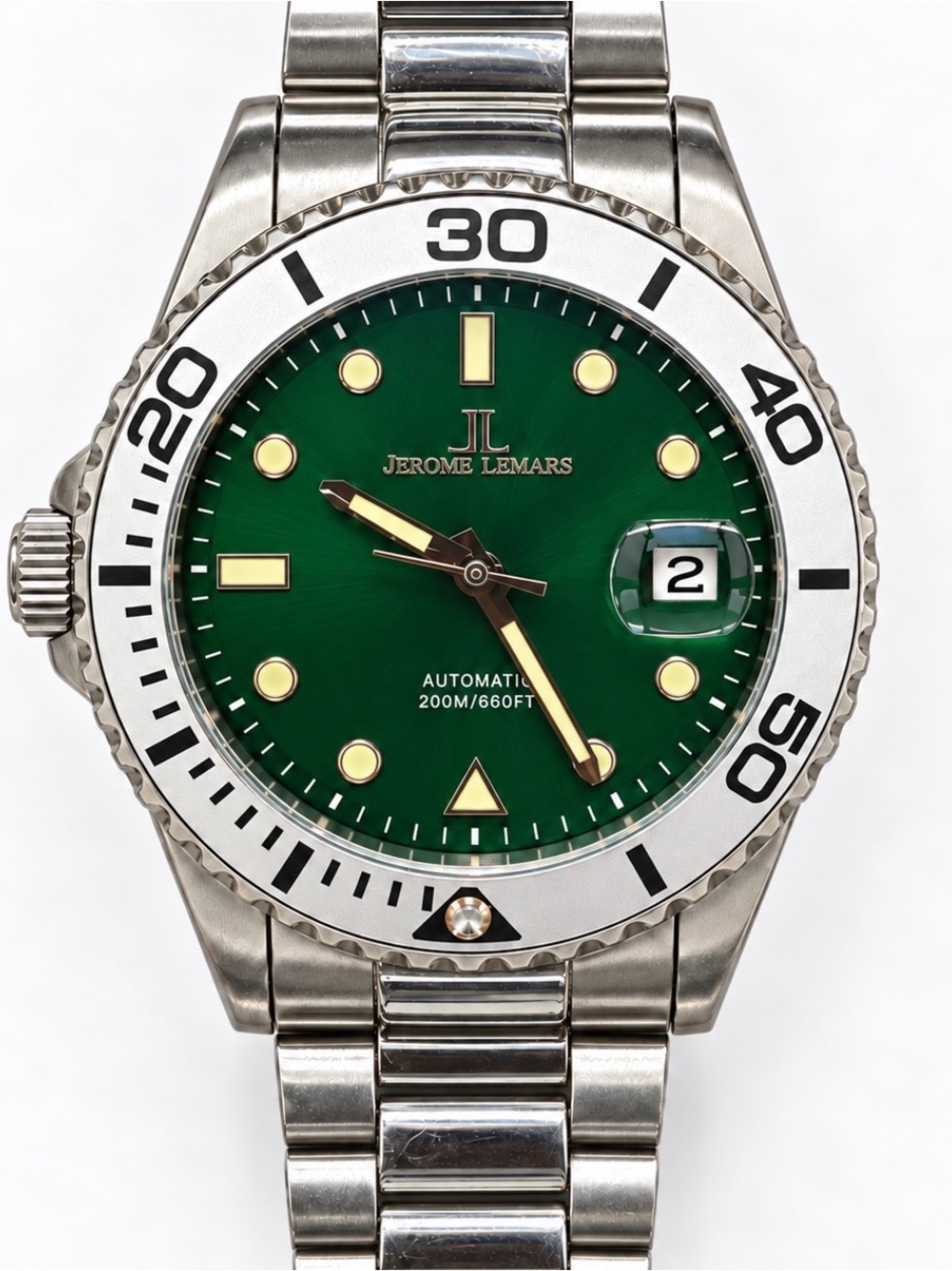 Jerome Lemars Rodin Automatic Green Dial 200M Diver Watch